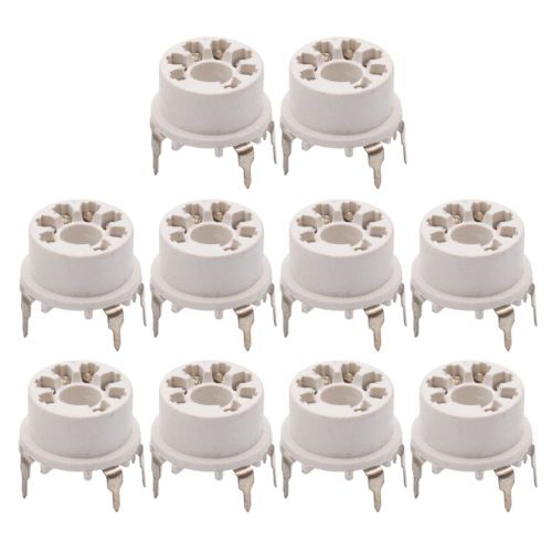 Base de Valve de prise de Tube sous vide en plastique à 7 broches, pour B & W 6J1 6Z4 6X4 12AE6 6AT6 6BK6 12AV6 6AQ6 6J5 ampli Audio Hifi, 10 pièces blanc