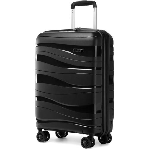 Valise Grande 76cm Rigide Polypropylène Valise de Voyage à 4 roulettes et Serrure TSA