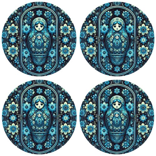 Dessous De Verres Ronds Poupées Russes By Cbkreation
