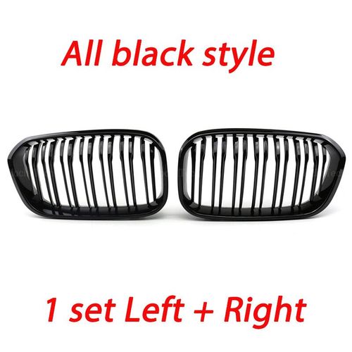 Calandre De Remplacement À Double Lamelle,Calandre Centrale Avant Kindey,Style M,Bmw Série 1,F20,F21,Lci,2015,2016,2017,2018,2019 - Type All Black