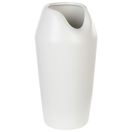Grès Vase décoratif 33 cm Blanc APAMEA