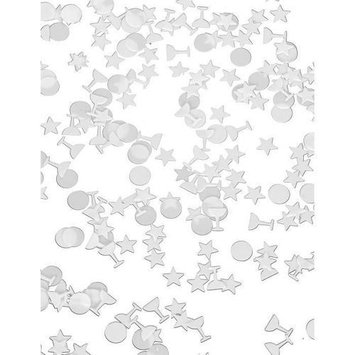 Trio de confettis blanc - 231858 (Taille Unique)