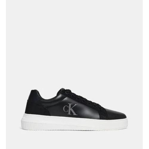 Calvin Klein Jeans Tennis Basses En Cuir Noir