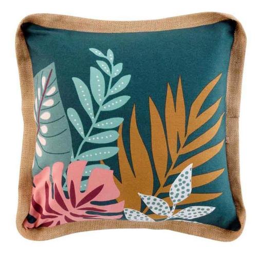 Paris Prix - Coussin Déco Imprimé "Jacala" 40x40cm Bleu