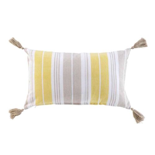 Coussin Tissé Déco "Naturaline" 30x50cm Jaune