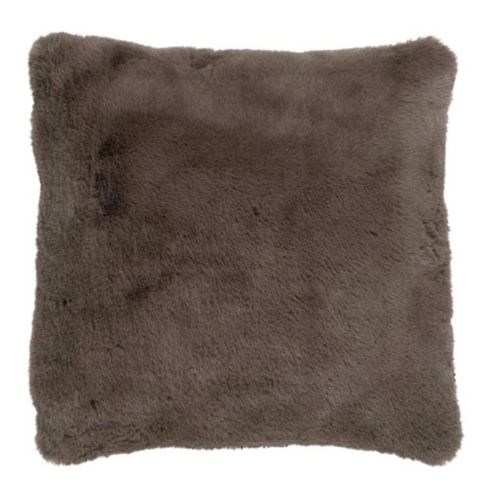 Paris Prix - Coussin Imitation Fourrure "Cutie" 45x45cm Taupe