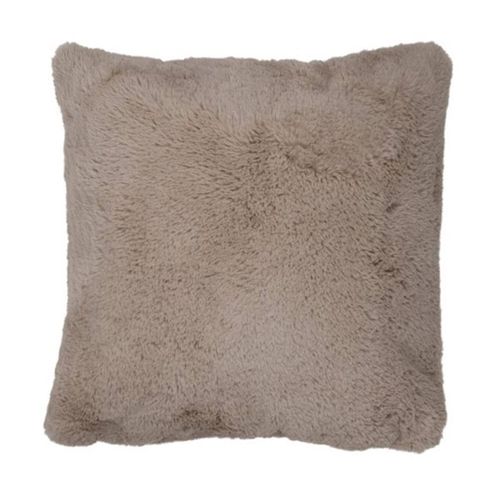 Paris Prix - Coussin Imitation Fourrure "Cutie" 45x45cm Gris