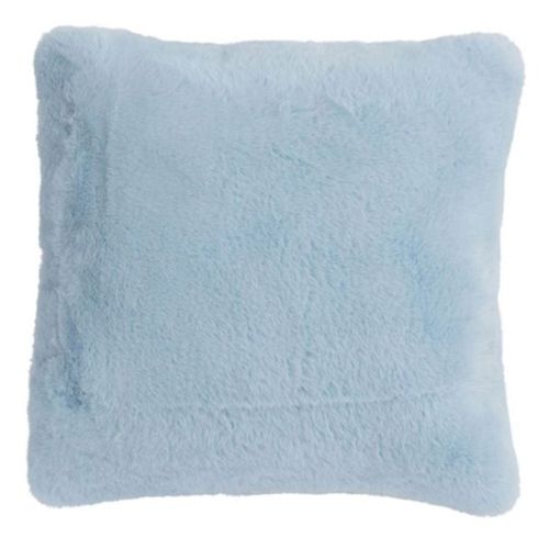Paris Prix - Coussin Imitation Fourrure "Cutie" 45x45cm Bleu Clair