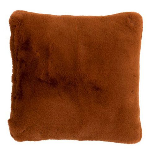 Paris Prix - Coussin Imitation Fourrure "Cutie" 45x45cm Rouille