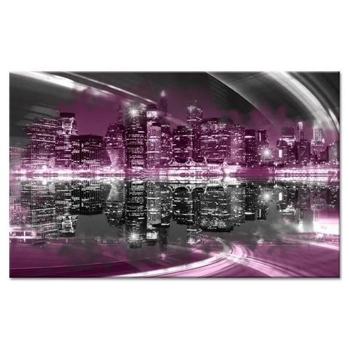Tableau Déco Photo New York by Night - Urbain - 80x50 cm