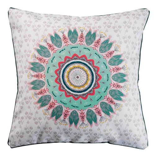 Coussin Ethnique Passepoil "Caly" 40x40cm Gris
