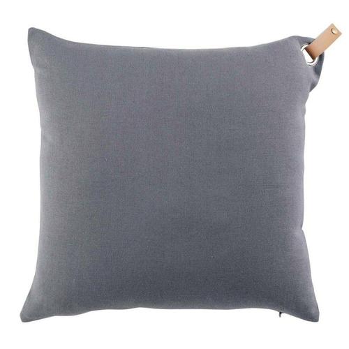 Coussin Effet Lin "Pearl" 40x40cm Anthracite