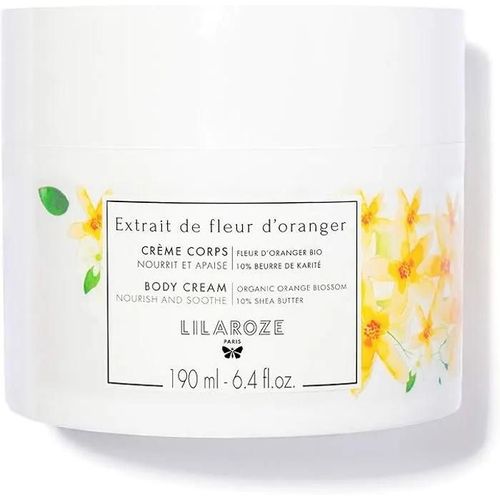 Lilaroze Paris Crème Corps Extrait De Fleur D'oranger Bio 190ml 