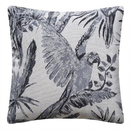 Coussin Déco "Perroquet" 40x40cm Gris