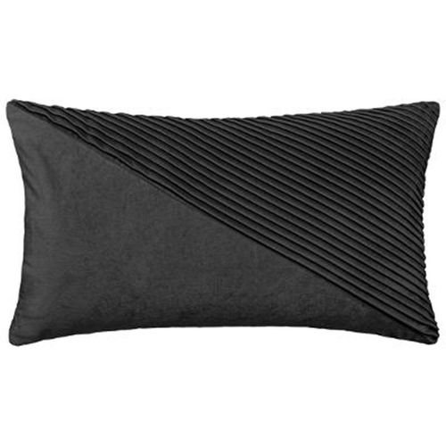Coussin Déco En Velours "Semi Pli" 30x50cm Gris