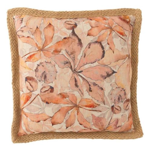 Coussin Déco Imprimé "Garden" 49x49cm Naturel