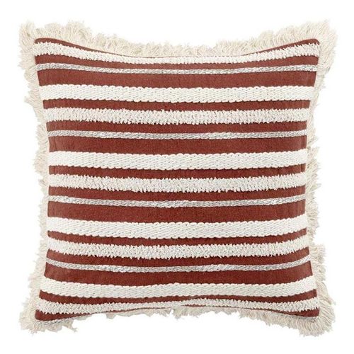 Coussin Déco À Franges "Atlas" 40x40cm Terracotta