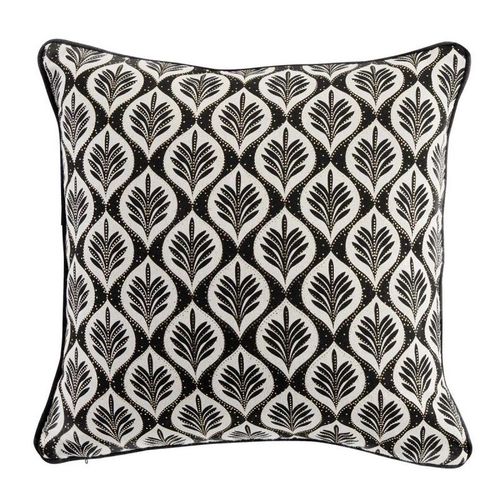 Coussin Déco À Motifs "Esmina" 40x40cm Noir
