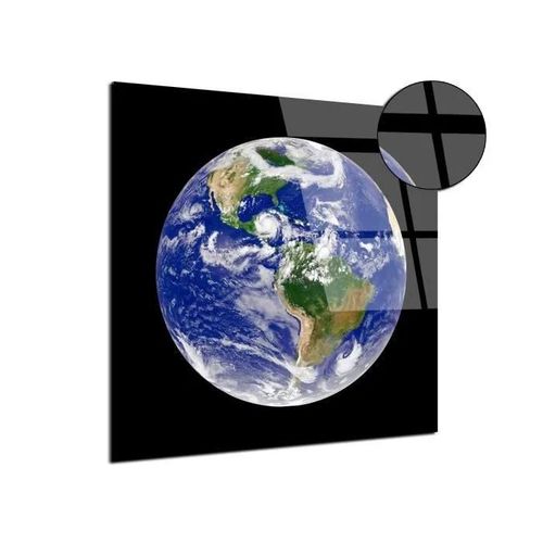 DECLINA, Tableau Plexiglas déco LA TERRE VUE DU CIEL, 30x30 cm