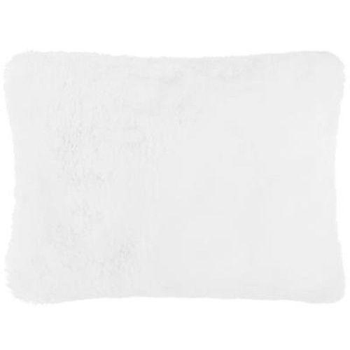 Coussin Déco "Imitation Fourrure" 30x45cm Blanc