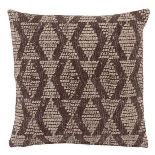 Paris Prix - Coussin Déco "Losanges" 45x45cm Noir & Blanc