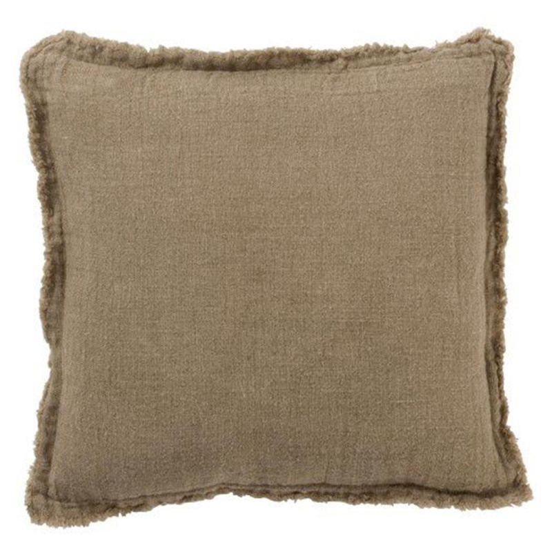 Paris Prix - Coussin Carré Déco "Irrégulier" 50x50cm Marron