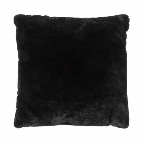 Coussin Déco "Imitation Fourrure" 40x40cm Noir