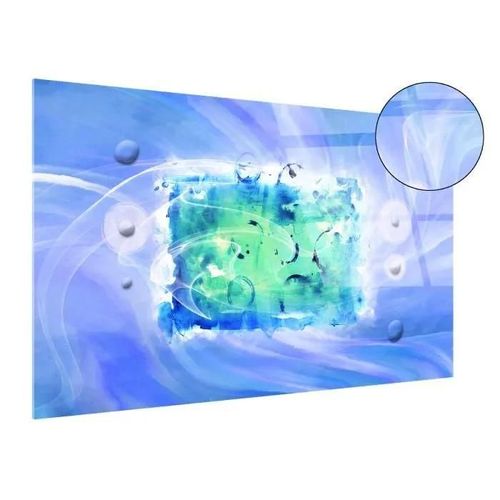 Impression sur verre acrylique, cadre photo plexiglas, Tableau plexiglas décoration peinture abstraite FLY, 120x80 cm, Bleu