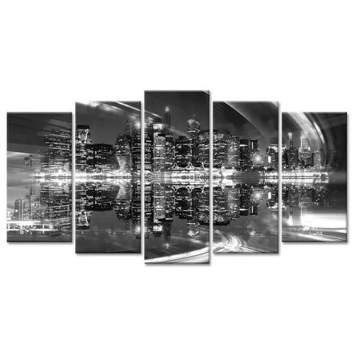 Tableau Déco Noir et Blanc Photo de New York - Urbain - 150x80 cm