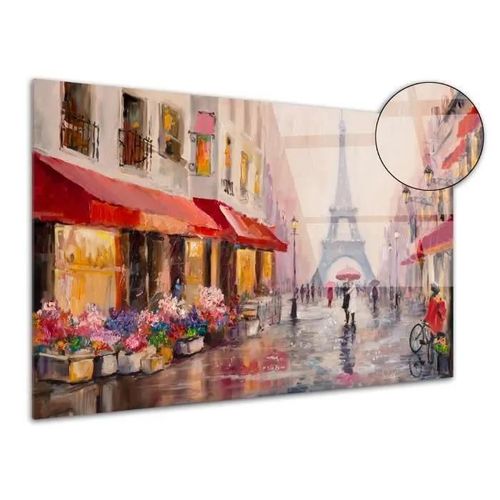 DECLINA, Tableau paysage, Tableau peinture sur plexiglas Rue de Paris, 100x60 cm