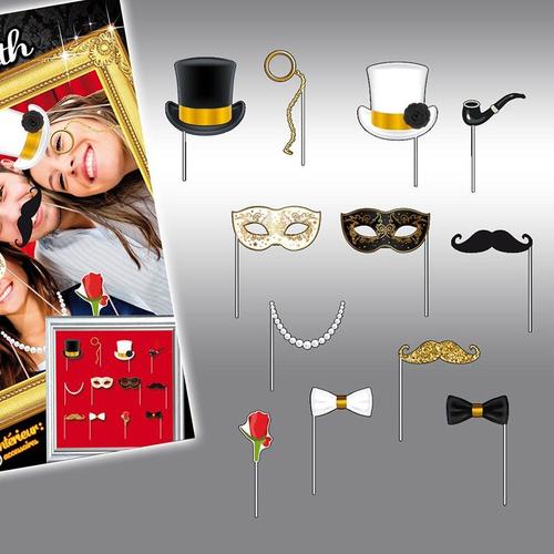 12 Accessoires Photobooth Soirée Chic