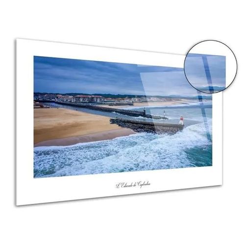 DECLINA, Cadre plexiglas photo L'Estacade de Capbreton vue de l'Océan, 120x80 cm