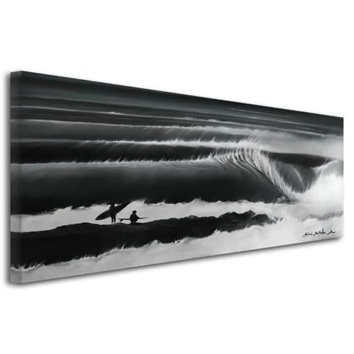 Declina, Décoration murale tableau, tableau deco home, Tableau Rémi Bertoche The Right Point reproduction sur toile, 120x50 cm