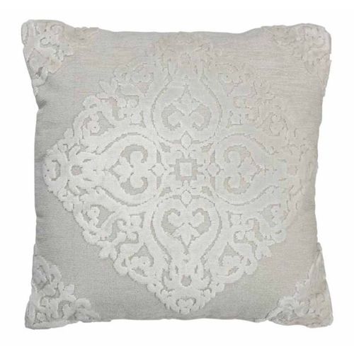Paris Prix - Coussin Carré Déco "Vende" 45x45cm Argent