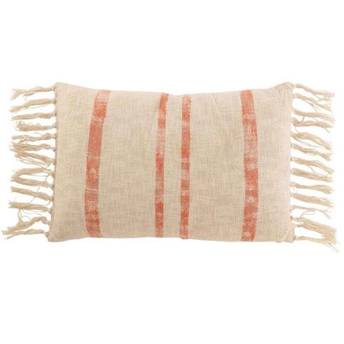 Paris Prix - Coussin Déco "Emma" 40x60cm Beige & Orange