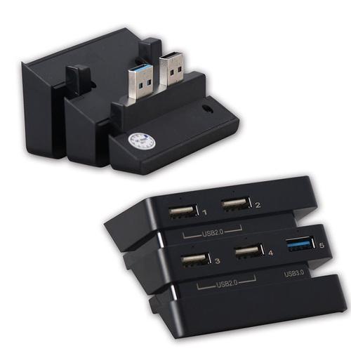 Airies USB supplémentaire pour console de jeu PS4 Pro, accessoires PS4 Pro,  5 ports USB 3.0 + 2.0, adaptateur de chargeur de contrôleur 6,000 airies
