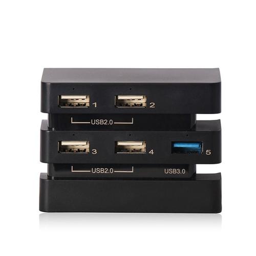 Airies USB supplémentaire pour console de jeu PS4 Pro, accessoires PS4 Pro,  5 ports USB 3.0 + 2.0, adaptateur de chargeur de contrôleur 6,000 airies