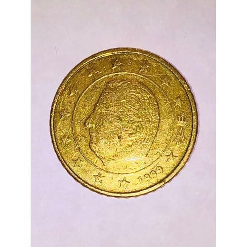 Pièce De Monnaie 0,50 Centimes D'euro Belge 1999