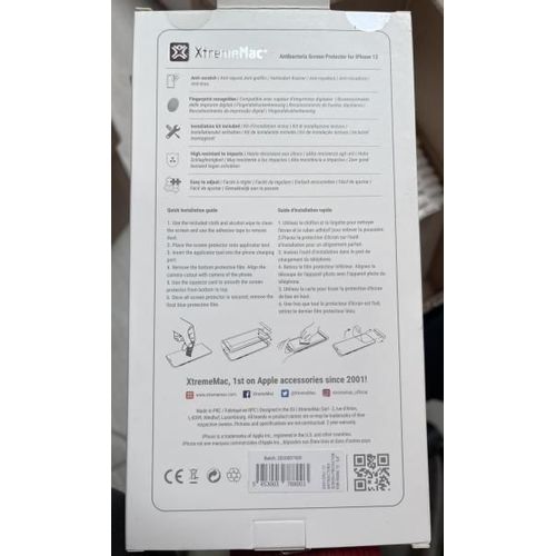 Xtrememac | Film De Protection Verre Trempé Pour Iphone 12 Mini