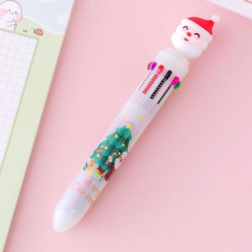 Stylo À Bille Multifonctionnel De Dessin Animé Patidocument, Père Noël, Cerf De Noël, Étudiant Créatif, Cadeaux De Papeterie