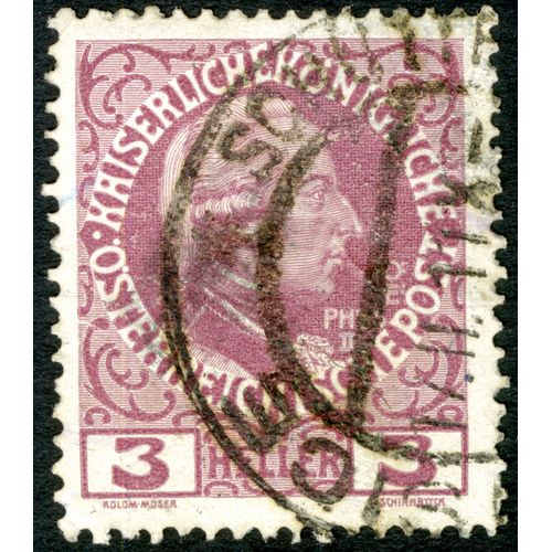 Timbre Oblitéré Kaiserliche Königliche Österreichische Post 3 Heller, 1908