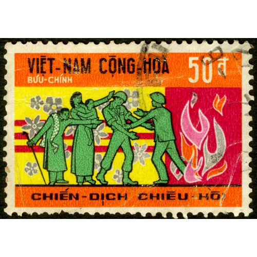 Timbre Oblitéré Viet Nam Cong Hoa, Buu-Chinh, Chien-Dich Chieu-Ho, 50