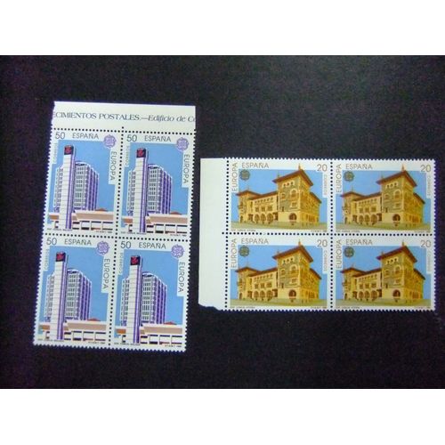 35 Espagne 1990 / Europe - Bâtiments Postaux / Edifil 3058 / 3059 Mnh Yvert 2672 / 2673 Mnh