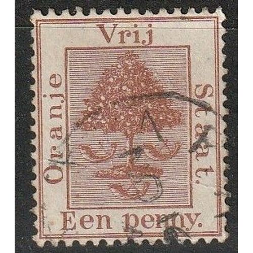 Timbre Oblitéré Etat Libre D'orange (Afrique Du Sud), 1868 N°1.