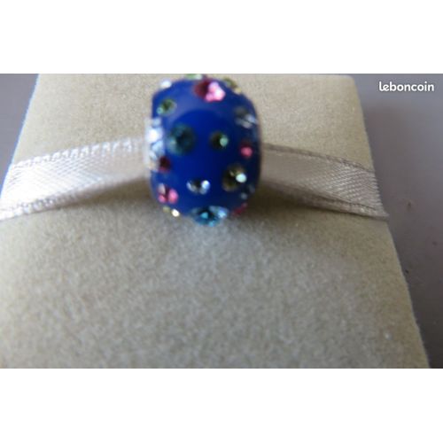 Charm 175 Perle Bleue Et Cristaux Amore & Baci