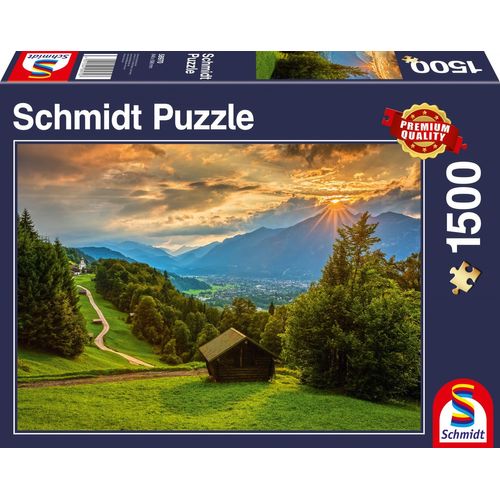 Puzzles Coucher De Soleil Sur Le Village De Montagne De Wamberg