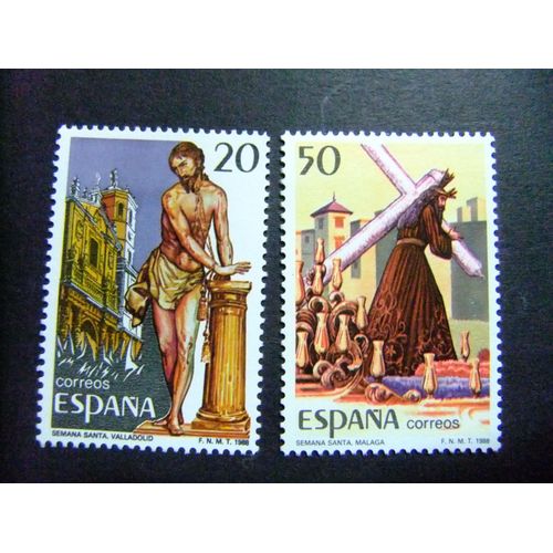 35 Espagne 1988 / Fètes Populaires - Semaine Sainte / Edifil 2933 / 2934 Mnh Yvert 2549 / 2550 Mnh
