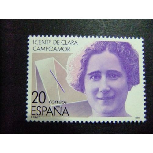 Espagne 1988 / Famous Femmes - Clara Campoamor - Écrivaine / Edifil 2929 Mnh Yvert 2547 Mnh