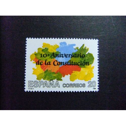 35 Espagne 1988 / X Anniversaire De La Constitution / Edifil 2982 Mnh Yvert 2596 Mnh
