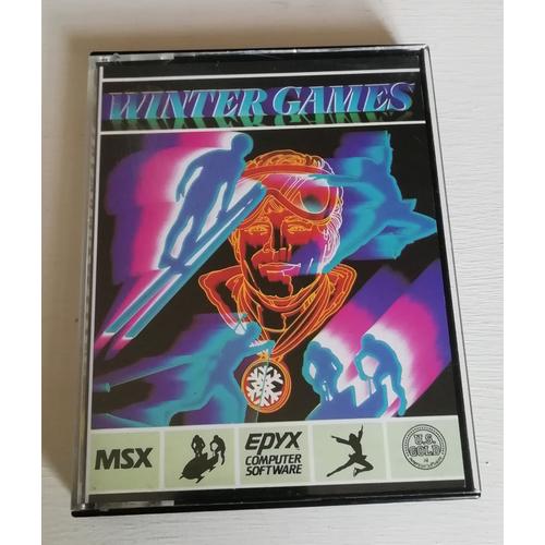 Winter Games (Jeu Cassette Msx) Epyx 1985, Complet Avec Grand Boitier Et Sa Notice D'origine, Rare